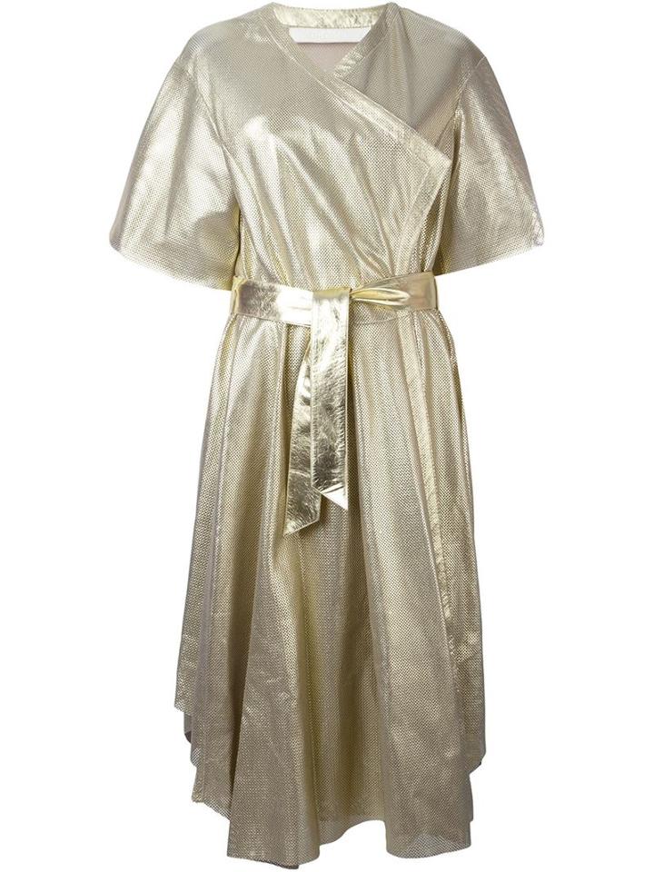 Drome Perforated Metallic Coat