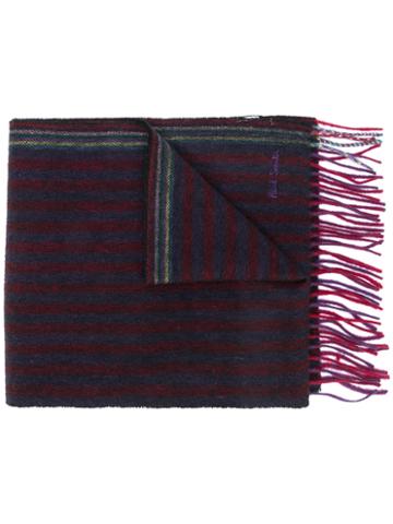 Paul Smith - Striped Scarf - Men - Cashmere/lambs Wool - One Size, Pink/purple, Cashmere/lambs Wool