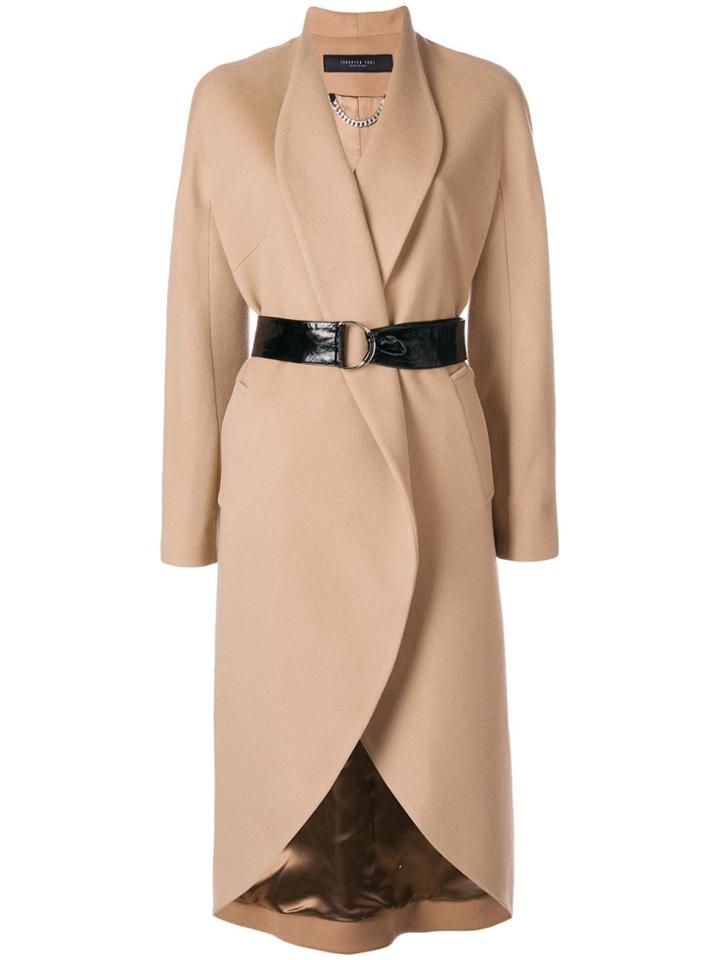 Federica Tosi Belted Coat - Nude & Neutrals