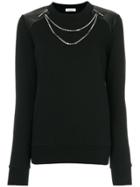 Mugler Chain Trim Sweatshirt - Black