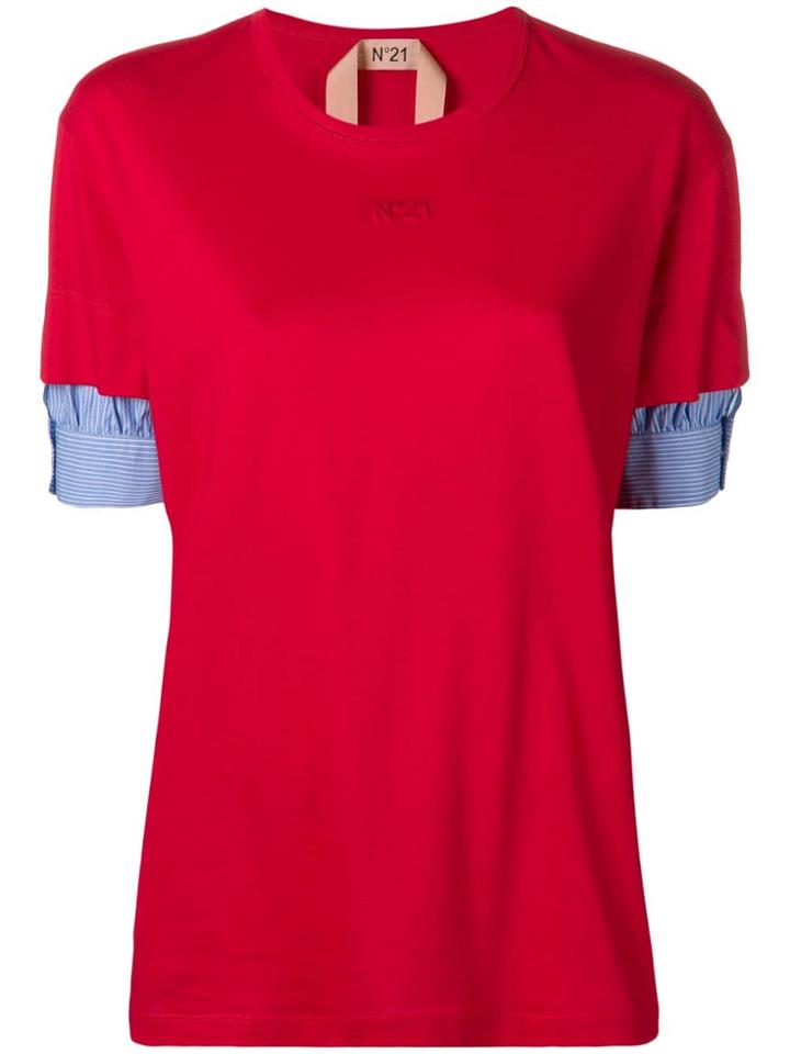 No21 Short Layered Sleeve T-shirt