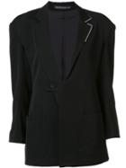 Yohji Yamamoto Blazer Jacket, Women's, Size: 1, Black, Cupro/wool