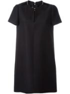 Valentino Necklace Collar Dress, Women's, Size: 42, Black, Silk/virgin Wool