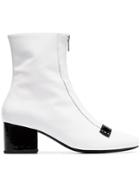 Dorateymur White 55 Zip Up Patent Leather Boots