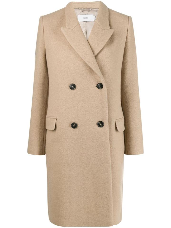 Closed Double-breasted Coat - Neutrals