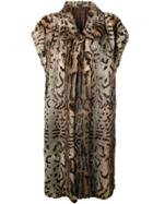 Fendi Vintage 1980's Cap Sleeve Coat - Brown