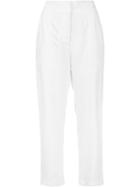 Adam Lippes - Cropped Patch Pocket Trousers - Women - Viscose - 2, White, Viscose