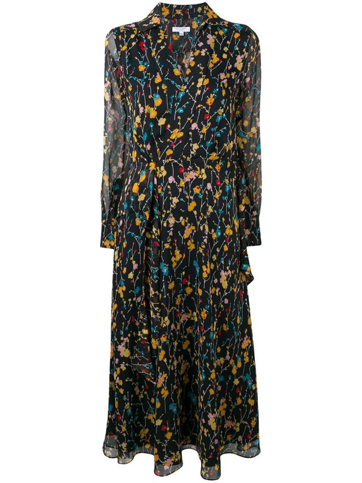 Equipment Floral Print Midi Dress - Blue
