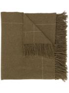 Brunello Cucinelli Fringed Oversized Scarf - Green