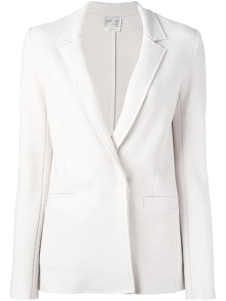 Forte Forte One Button Blazer, Women's, Size: 1, Nude/neutrals, Cotton/acetate/viscose/virgin Wool