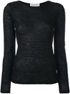 Zanone Boat Neck Pullover, Women's, Size: 46, Black, Polyamide/virgin Wool