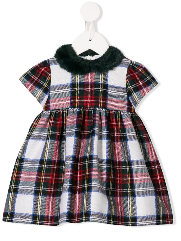 Il Gufo Plaid Flared Dress - Green