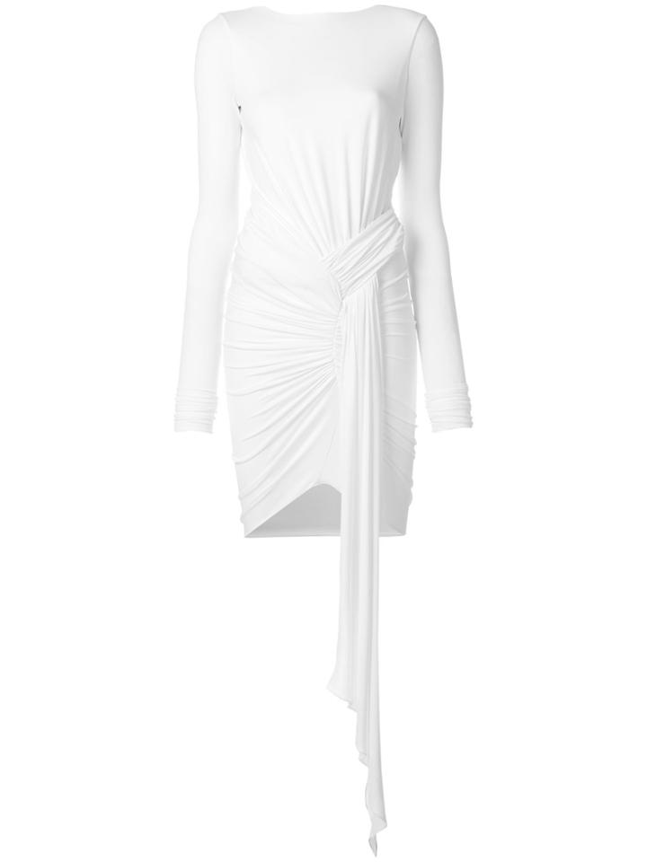 Alexandre Vauthier Draped Jersey Mini Dress - White