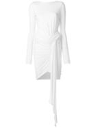 Alexandre Vauthier Draped Jersey Mini Dress - White