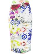 Le Petite Robe Di Chiara Boni Floral Print Pencil Skirt - White
