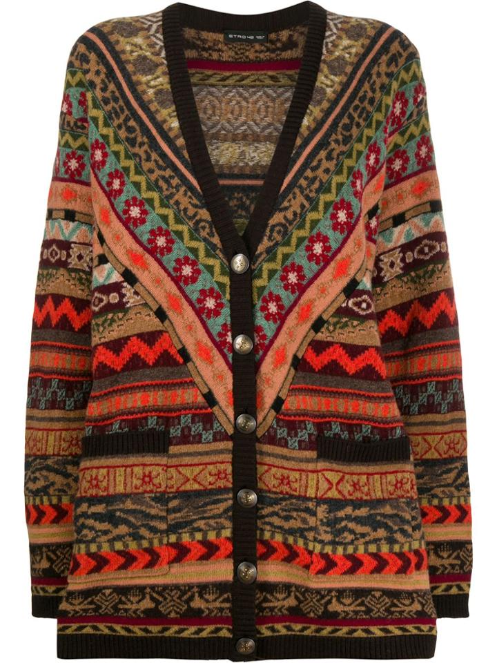 Etro Pattern Mix Cardigan - Brown