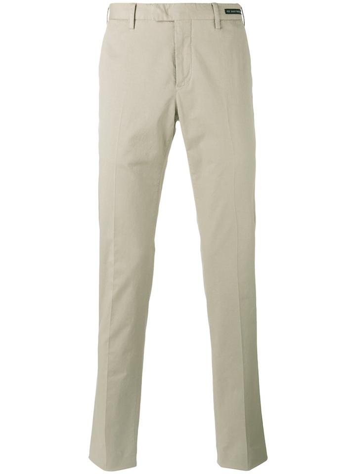 Pt01 - Chino Trousers - Men - Cotton/linen/flax/elastodiene - 54, Beige, Cotton/linen/flax/elastodiene