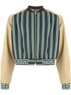 Andrea Crews Cropped Bomber Jacket - Green