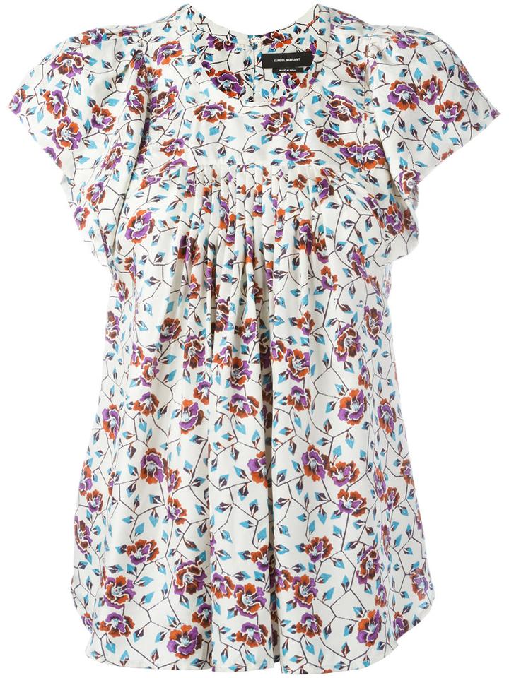 Isabel Marant - Rayner Blouse - Women - Silk - 36, Women's, Nude/neutrals, Silk