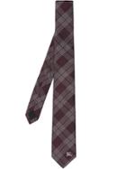 Burberry Modern Cut Check Silk Jacquard Tie - Red