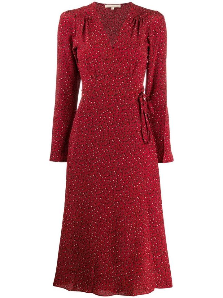 Vanessa Bruno Floral Print Midi Dress - Red