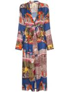 Chufy Camel Print Belted Kimono Jacket