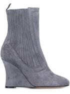 Alchimia Di Ballin Ribbed Wedge Ankle Boots - Grey