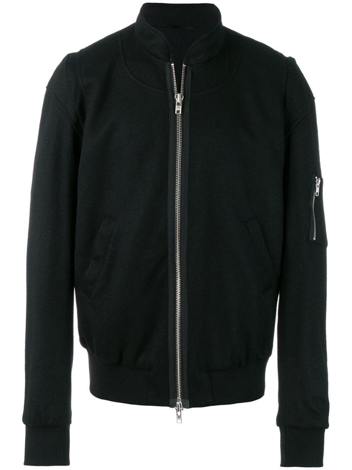 Martin Asbjorn Panelled Bomber Jacket - Black