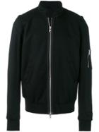 Martin Asbjorn Panelled Bomber Jacket - Black