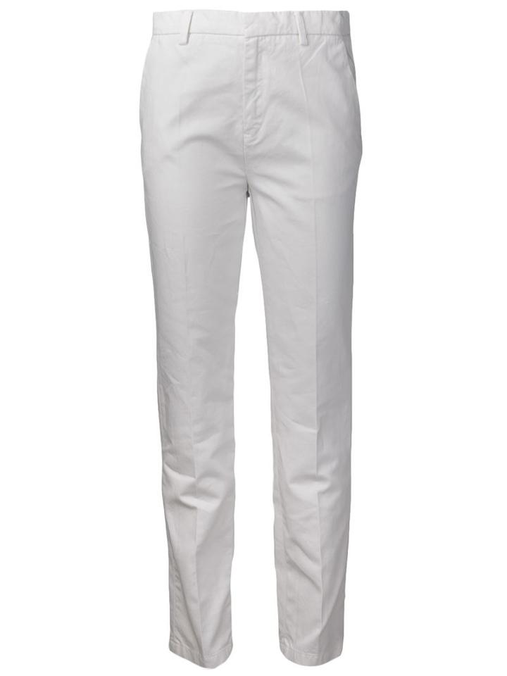 Sofie D Hoore Plug Fitted Cuff Trouser, Women's, Size: 6, White, Cotton