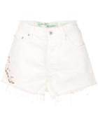 Off-white Cropped Denim Shorts