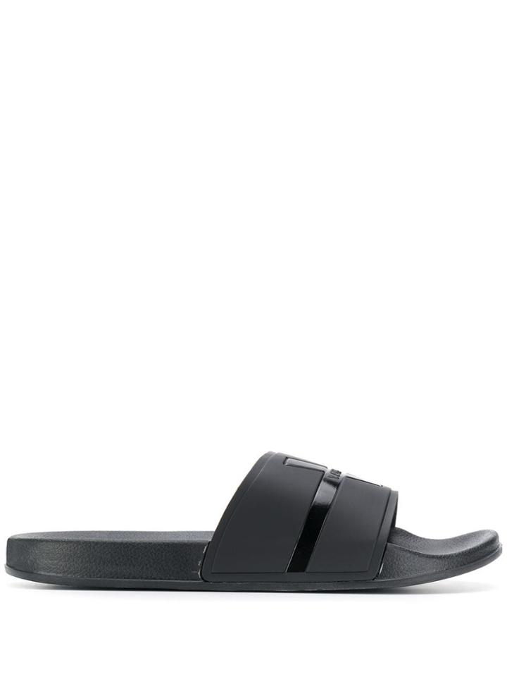 Versace Jeans Logo Slides - Black