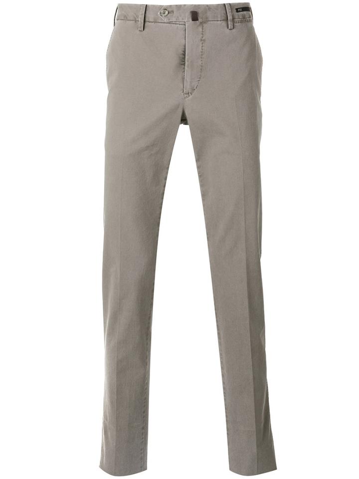 Pt01 Silk Fit Chino Trousers, Men's, Size: 48, Nude/neutrals, Cotton/spandex/elastane