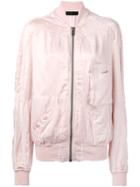 Haider Ackermann - Patch Pocket Bomber Jacket - Women - Cotton/rayon - M, Pink/purple, Cotton/rayon