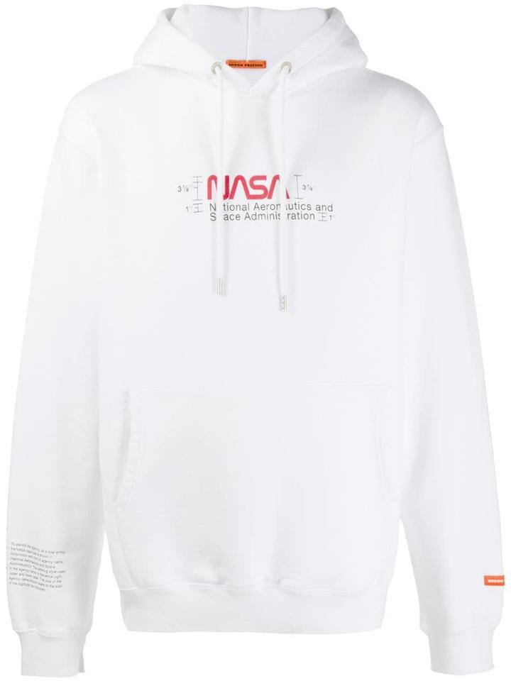 Heron Preston Nasa Print Hoodie - White