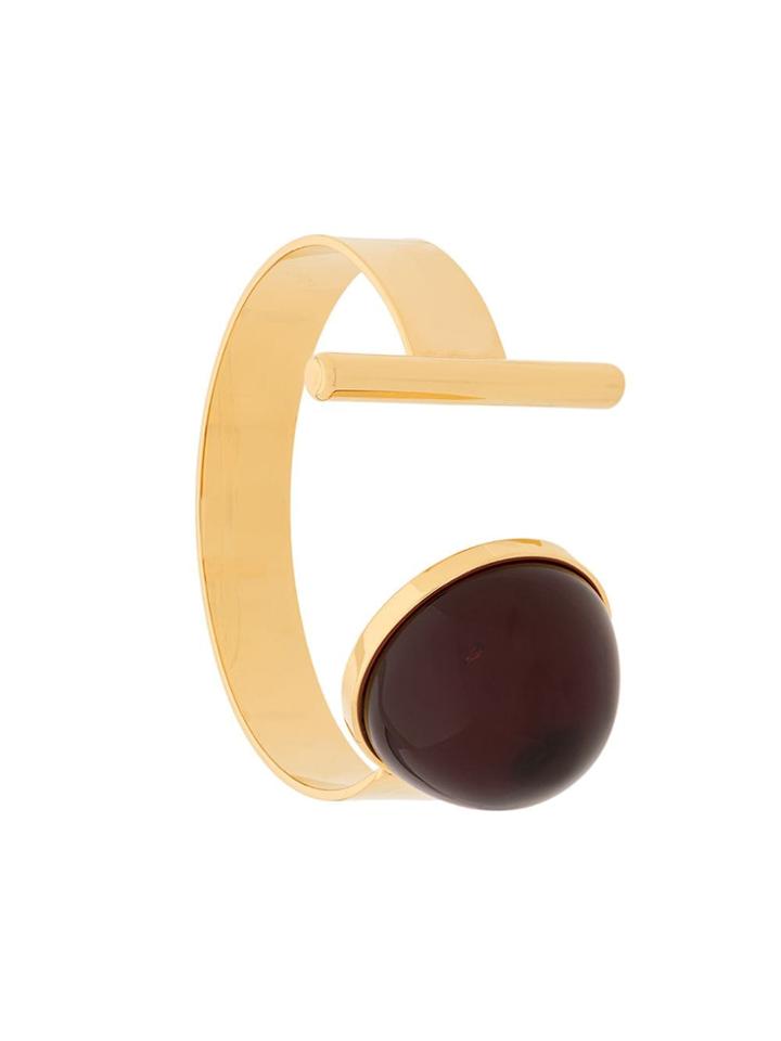 Marni Rounded Gem Bangle - Gold