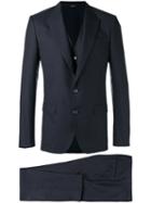 Dolce & Gabbana Three-piece Suit, Men's, Size: 50, Blue, Silk/cotton/virgin Wool