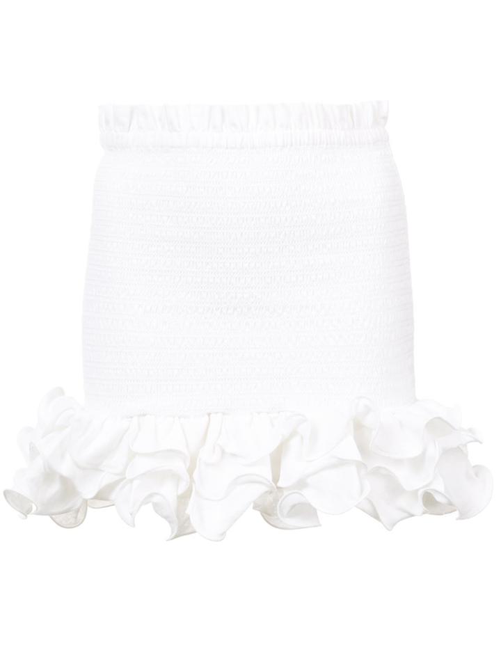 Petersyn Ruffle Mini Skirt - White