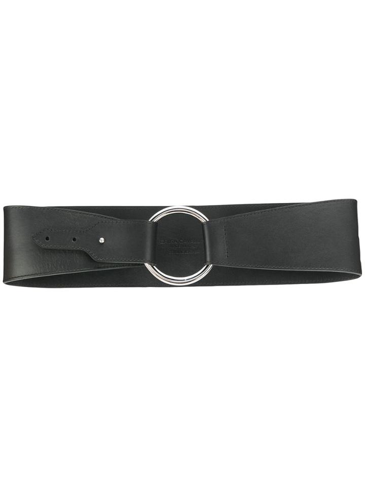 Erika Cavallini Circular Buckle Belt - Black
