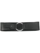 Erika Cavallini Circular Buckle Belt - Black