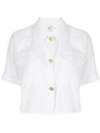 Aje Safari Cropped Shirt - White