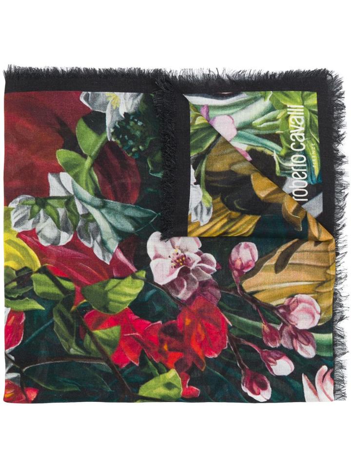 Roberto Cavalli Paradise Found Print Scarf - Black