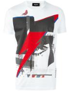 Dsquared2 Lightning Print T-shirt - White