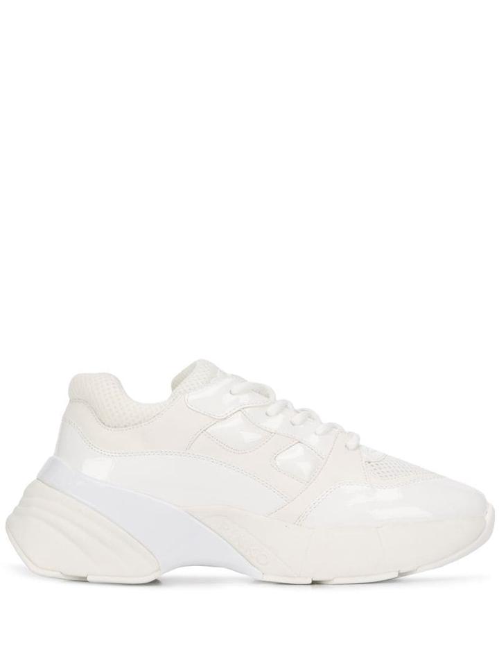 Pinko 'shoes To Rock' Lace-up Sneakers - White