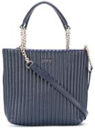 Dkny - Quilted Tote Bag - Women - Lamb Skin - One Size, Blue, Lamb Skin