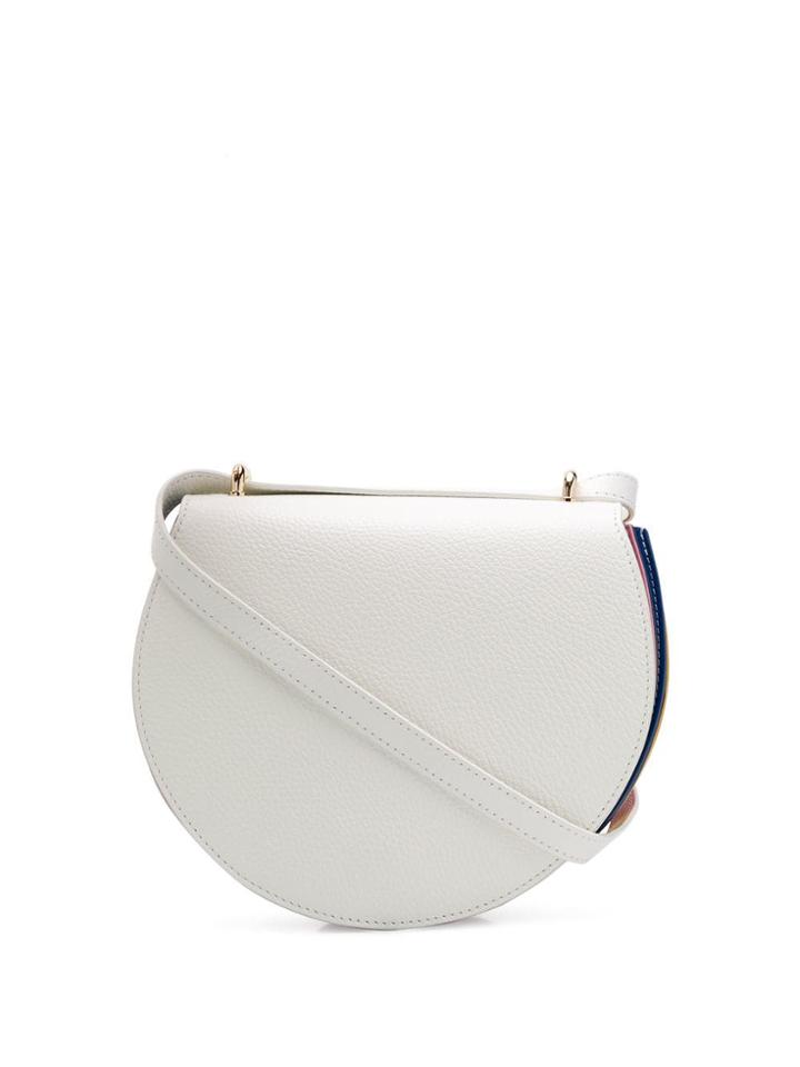 Sara Battaglia Panelled Cross Body Bag - White