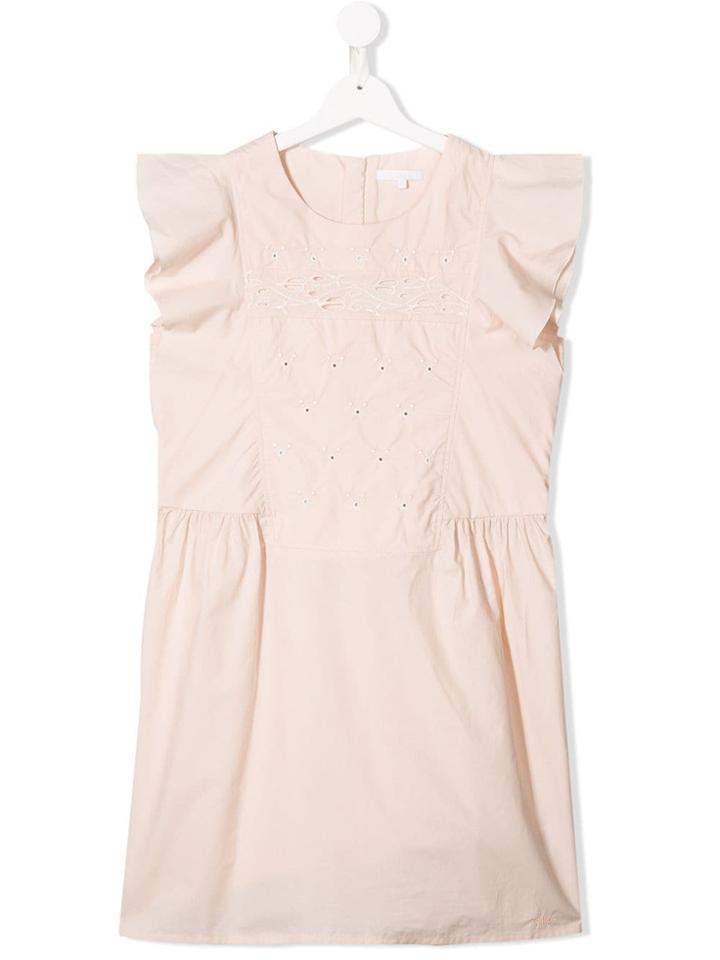 Chloé Teen Ruffle Trimmed Dress - Pink