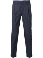 Entre Amis Check Tailored Trousers - Blue