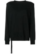 Unravel Project Structured Shoulder Sweatshirt - Black