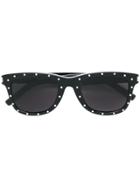 Saint Laurent Eyewear Studded Square Frame Sunglasses - Black